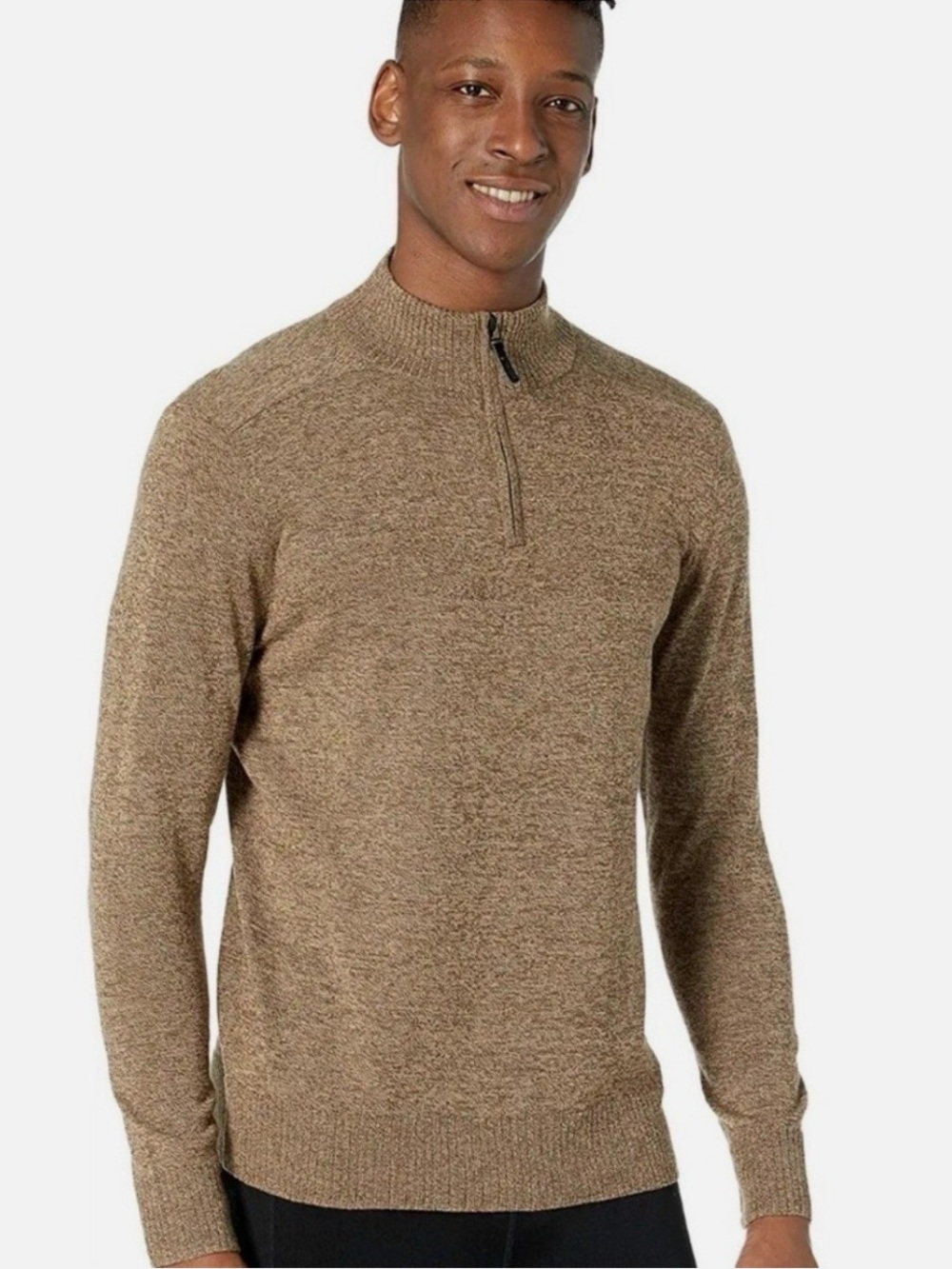 Smartwool Sparwood Mens Merino Wool Blend 1/4 Zip Pullover Sweater Size Large